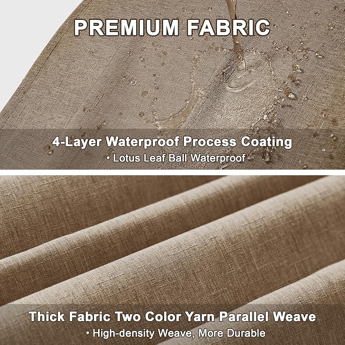 Decorelia Faux Linen Farmhouse Table Cloth 60"x144" for 10 ft Rectangle Table, Coffee Waterproof Outdoor Washable Tablecloth for Rectangular Dining Room Kitchen Outdoor Party Restaurant Table