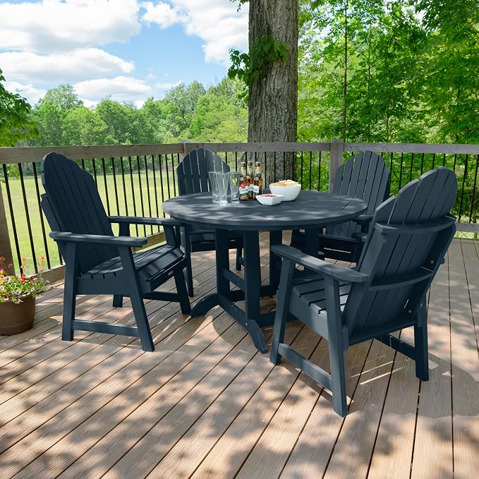 Highwood Hamilton 5-Piece Round Set, Dining Height, 48in, Federal Blue