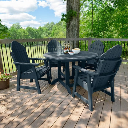 Highwood Hamilton 5-Piece Round Set, Dining Height, 48in, Federal Blue