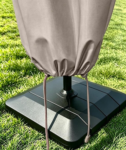 Patio Umbrella Cover for 10FT to 11FT Offset Umbrella, Water Resistant, Curved Cantilever and Straight Pole Parasol Outdoor Umbrellas Cover with Zipper and Rod