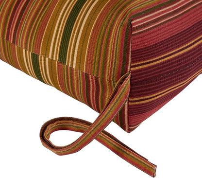 Greendale Home Fashions 72 x 22-inch Outdoor Chaise Lounge Cushion, Cinnamon Stripe
