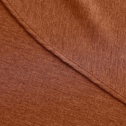 Decorelia Waterproof Round Tablecloth for Round Dining Table, Decorative Rustic Soft Table Cloths Cover Farmhouse Indoor Outdoor Use for Holiday,Wedding,Kitchen, 70 Inch,Round (4-6 Seats),Burnt Orange