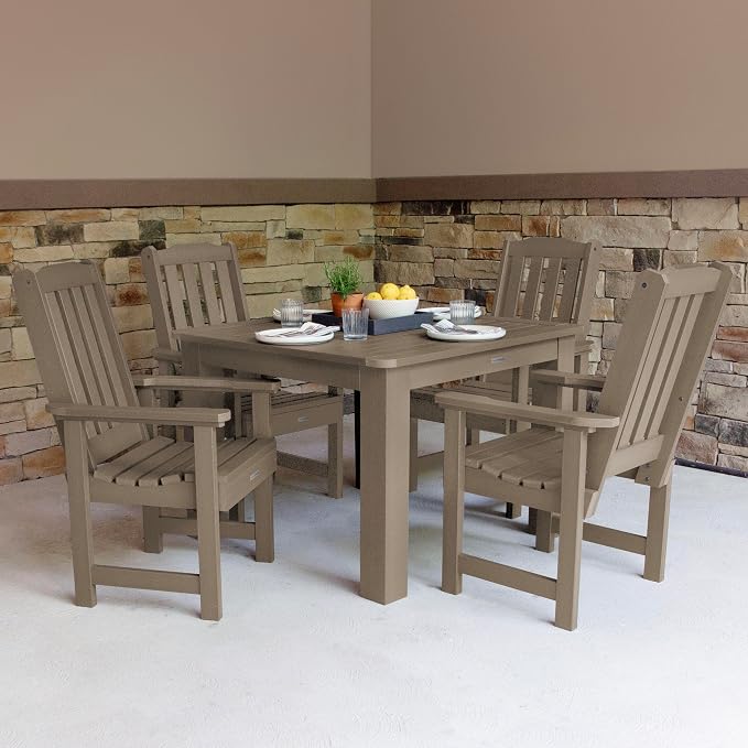 highwood Lehigh 5-Piece Square Dining Set, Woodland Brown