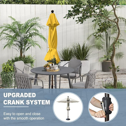 EliteShade USA 10-Year-Non-Fading 10Ft Market Patio Umbrella, UPF 50+ UV Protection Performance Sun Umbrella, Heavy Duty Commercial Grade Outdoor Table Umbrella with Crank, Windproof Vented Top for Garden, Pool, Deck and Outdoor Playsets, No Tilt, Sunf...