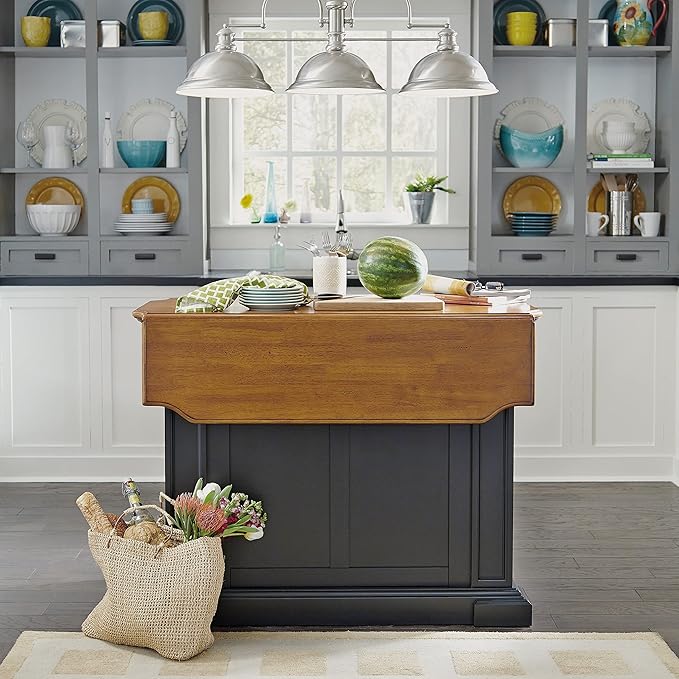 homestyles Americana Black Kitchen Island