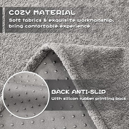 MYSKY HOME Chair Covers, Recliner Chair Covers, Arm Chair Covers Washable, Couch Cover for Dogs, Sofa Slipcovers for 1 Cushion, Furniture Protector Cover for Living Room, 71" x 91", Grey