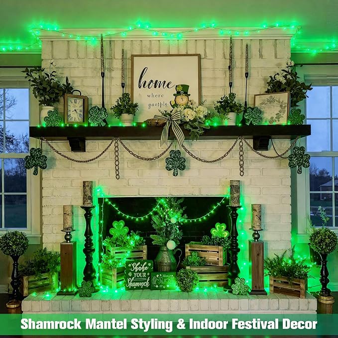 JMEXSUSS 132ft 400 LED Green Christmas Lights Indoor Outdoor Plug in | Green Halloween String Lights Plug in with Remote Clear Wire for Room Garden Patio Outside Party Xmas Tree Decor