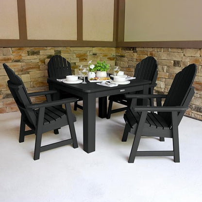 highwood Hamilton 5 Piece Square Dining Set, Black