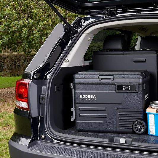 BODEGACOOLER 12 Volt Car Refrigerator,68Quart(65L) Camping Fridge,RV Portable Freezer Single Zone,with APP Control,-4℉-68℉ Car Cooler,12/24V DC and 100-240V AC,for Travel,Truck,Outdoor,Vehicles