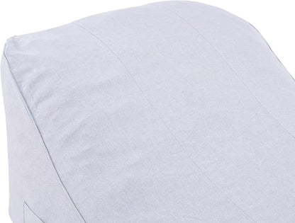 Christopher Knight Home Hilar Outdoor Bean Bag Chair, Fabric Bean Bag Lounger for Adults and Kids, Outdoor Comfy Reading Chair, Patio Lounge Sofa for Poolside Garden, Gray