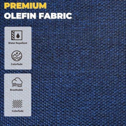 Deep Seat Patio Cushions Set 22 x 22 Inch,Olefin Fabric Outdoor Seat Cushion,Patio Furniture Cushions with Removable Cover,Rain-Proof and Fade Resistant Deep Seat Bottom & Back Cushion,1set