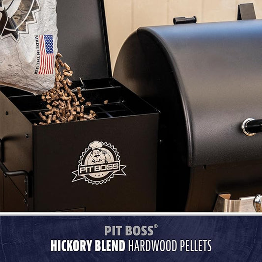 Pit Boss 100% All Natural BBQ Hardwood Pellets for Cooking, Grilling, and Smoking | 15 lbs. Wood Pellets for Pellet Grills and BBQ Smokers | Hickory Blend