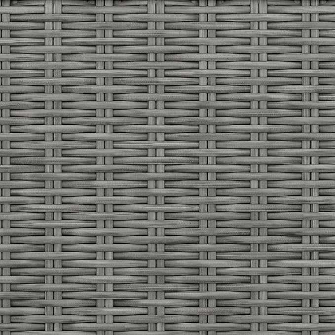 Martha Stewart Bedford Indoor-Outdoor Stackable Patio Chairs with Rattan Wicker Finish in Gray, Set of 2