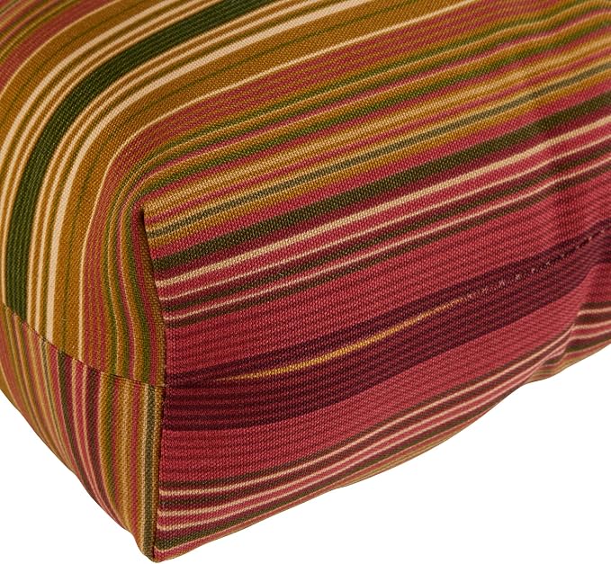 Greendale Home Fashions 72 x 22-inch Outdoor Chaise Lounge Cushion, Cinnamon Stripe