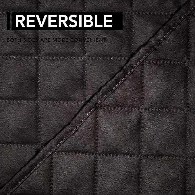 Easy-Going Oversized Recliner Chair Cover Reversible Sofa Cover Water Resistant Couch Cover Furniture Protector with Elastic Straps for Pets Kids Dog Cat (Oversized Recliner, Chocolate/Chocolate) | Machine Washable Slipcover For Dogs, Water Resistant F...
