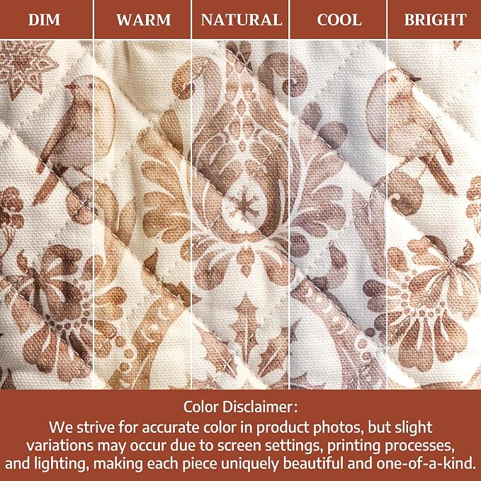 Maison d'Hermine Oven Gloves 100% Cotton Oven Mitt (7" x 13", Pack of 1) | With Loop Heat Resistant BBQ Cooking Gloves Baking Kitchen Handling Hot Pans Thanksgiving Christmas - Allure