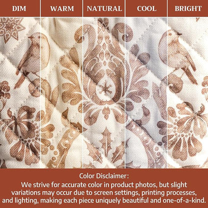 Maison d'Hermine Oven Gloves 100% Cotton Oven Mitt (7" x 13", Pack of 1) | With Loop Heat Resistant BBQ Cooking Gloves Baking Kitchen Handling Hot Pans Thanksgiving Christmas - Allure