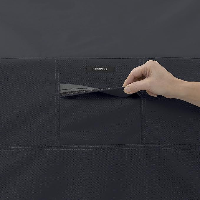 Classic Accessories Ravenna Water-Resistant 72 Inch BBQ Grill Cover, Black