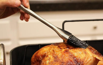 Stainless Steel Turkey Baster Set with Flavor Injector, Barbecue Basting Brush, Cleaning Brush,cooking twine, DIY turkey tools