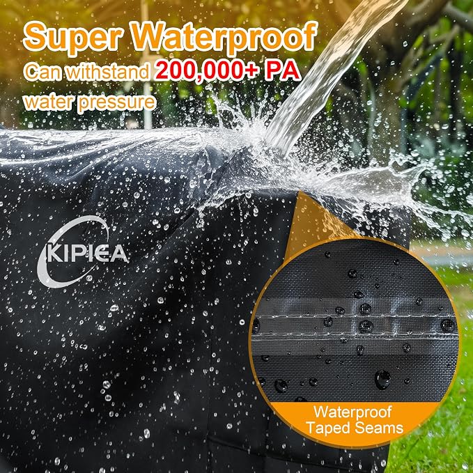 600D Pellet Grill Cover for Weber Searwood 600 & Smoque, Waterproof BBQ Smoker Cover, UV Resistant, No Tear, No Fading