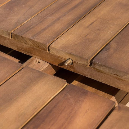 Christopher Knight Home Wilson Outdoor Expandable Acacia Wood Dining Table , Teak Finish