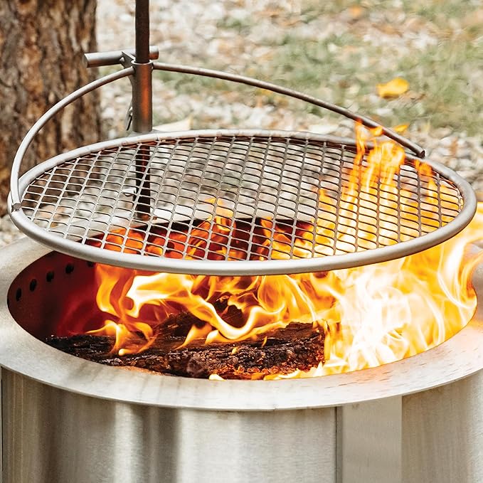Outpost Grill 24 - Campfire Grill - Breeo X Series Accessory - Stainless Steel, Durable, USA Made - Campfire Grate - Camping Cooking Rack - Fire Pit Accessories