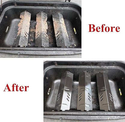 BBQ-Element Grill Heat Plate Replacement Parts for Backyard Grill BY13-101-001-11, BY14-101-001-01, BY16-101-002-05, GBC1429W, Porcelain Steel Heat Tent Burner Cover for Uniflame GBC1329W.