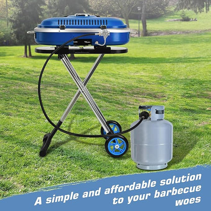 Grill Regulator for Coleman Roadtrip Grill with 5 Feet Propane Adapter Hose, Perfectly Replacement C001, 5010000743, for Roadtrip LXE, Le, Lx, LXX Grills,Coleman Grill 9949 Series,9942A5251,Etc