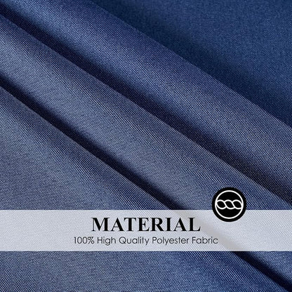 6 Pack Navy Blue Round Tablecloths 120 Inch for Dining Tables | Washable Decorative Linen Polyester Table Cover for Banquets Buffets Parties and Weddings