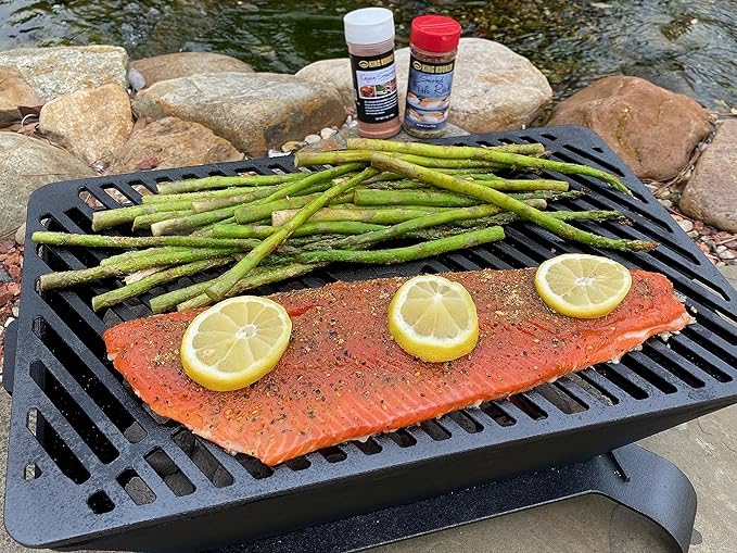 King Kooker Cast Iron Charcoal Grill 18" x 12" Cooking Area, 8.5" Grill Height