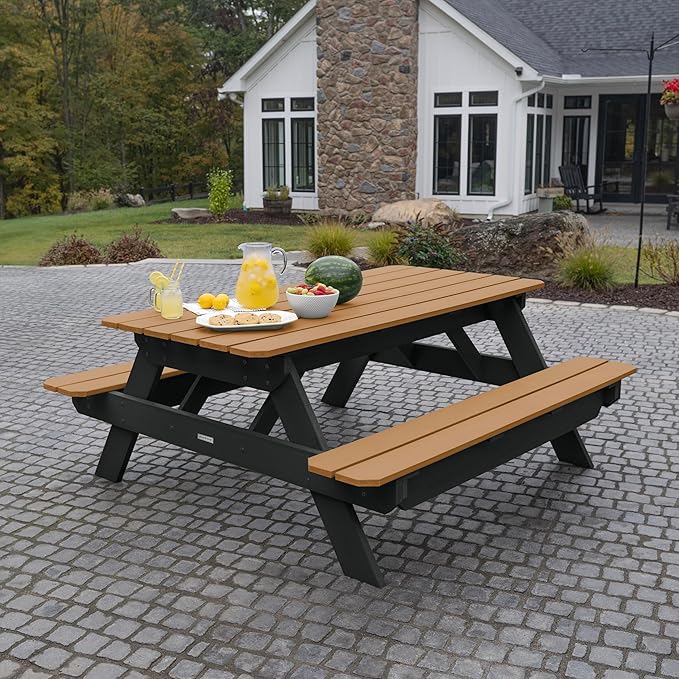 Highwood Hometown Picnic Table, 6 Foot, Saddle