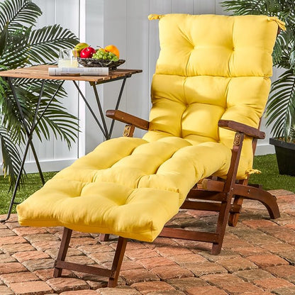 Greendale Home Fashions 72 x 22-inch Outdoor Chaise Lounge Cushion, Sunburst