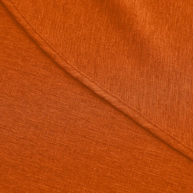Decorelia Waterproof Round Tablecloth for Round Dining Table, Decorative Rustic Soft Wipeable Table Cloths Cover Indoor Outdoor Use for Holiday,Wedding, Kitchen (70 Inch,Round (4-6 Seats),Rust)