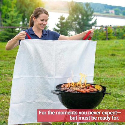 National Park Foundation Partner BBQ Fire Blanket 60"x70", Extra Large UM9 Fiberglass Blankets for Grills, Campfires, and Tailgating, Fire Pit, Emergency Camping Gear, Designed in the USA