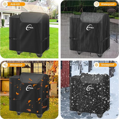 600D Pellet Grill Cover for Pit Boss Lexington, Pro 600 and Tailgater, Waterproof BBQ Smoker Cover, UV Resistant, No Tear, No Fading