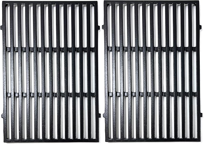 DC130 17.5" 7638 2pk Cast Iron Cooking Grill Grates Replacement for Weber Spirit 300, 310, 320 Series, Spirit 700, Genesis Silver B/C, Genesis Gold B/C, Genesis Platinum B/C Gas Grills