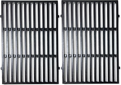 DC130 17.5" 7638 2pk Cast Iron Cooking Grill Grates Replacement for Weber Spirit 300, 310, 320 Series, Spirit 700, Genesis Silver B/C, Genesis Gold B/C, Genesis Platinum B/C Gas Grills