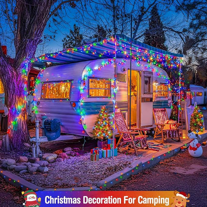 JMEXSUSS 400 LED Christmas Lights Outdoor with 8 Modes | 132ft Multicolor Christmas Tree Lights with Remote, Indoor Christmas String Lights Plug in for House Christmas Bush Decor