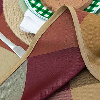 60" Round Polyester Plaid Tablecloth for Thanksgiving, Fall Table Cover Spillproof & Dust-Proof - Ideal for Indoor & Outdoor Use