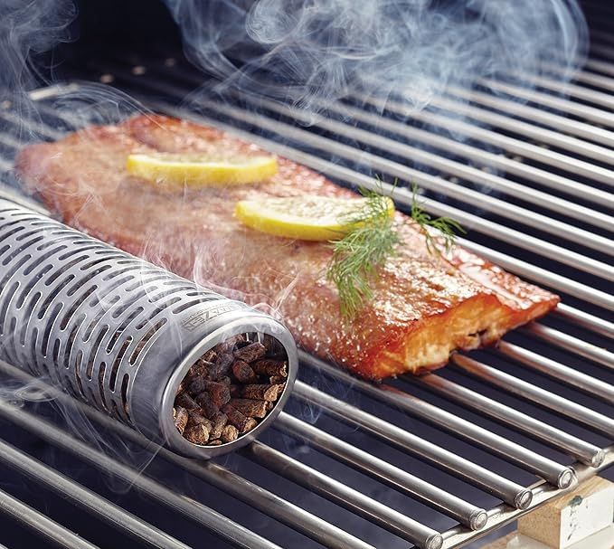 A-MAZE-N AMNTS12 Oval Pellet Tube Smoker, Hot or Cold Smoking, 12 Inch, Stainless