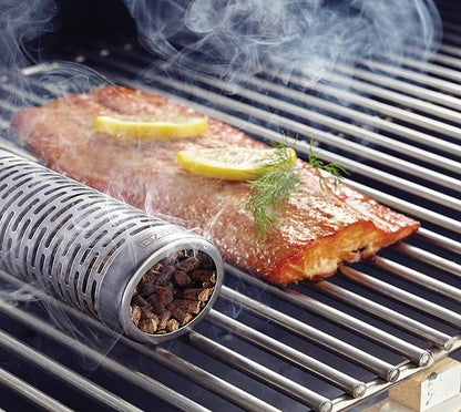 A-MAZE-N AMNTS12 Oval Pellet Tube Smoker, Hot or Cold Smoking, 12 Inch, Stainless