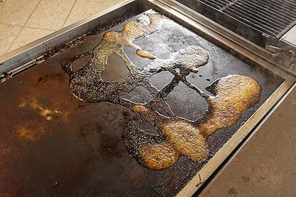 3M Scotch-Brite Griddle Cleaning, Quick Clean System, Heavy Duty, Cleans in 3-5 Minutes, For Baked On Food and Cooking Oils, Use on Hot or Cool Griddle, Orange, (1 System)