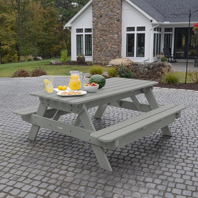 Highwood Hometown Picnic Table, 6 Foot, Coastal Teak