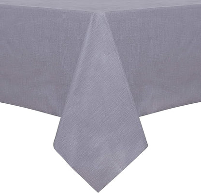 sancua Waterproof Rectangle Vinyl Tablecloth Table Cloth 60x120 Inch, Grey | 100% Oil Spill Proof, PVC Material, Wipe Clean Table Cover for Dining Tables, Buffet Parties and Camping