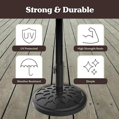 Pure Garden Outdoor Umbrella Base, 19lb, Black
