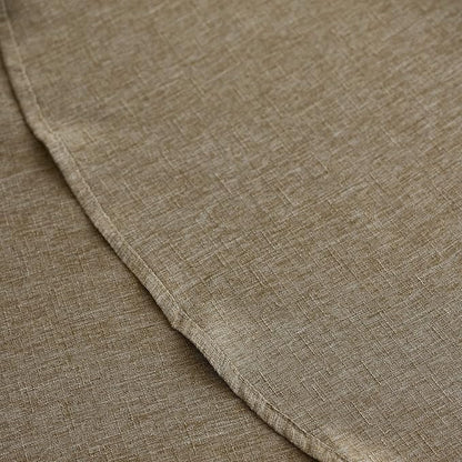 Decorelia Waterproof Faux Linen Farmhouse Round Table Cloth for Indoor/Outdoor, Decorative Rustic Fabric Tablecloth Cover for Party Picnic Dining & Kitchen Table (60 Inch, Round (2-4 Seats), Natural)