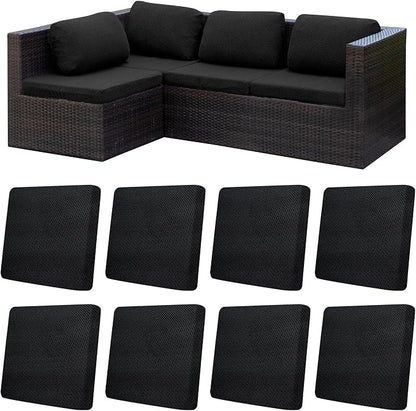 8Pcs Patio Cushion Covers, Outdoor Stretch Cushion Covers, Washable | Stretch Fit, Replacement, Washable and Reusable Furniture Protectors, Fits most patio furniture cushion covers, Cover Only