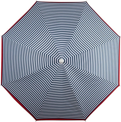 PICNIC TIME 5.5 Ft Portable Beach Umbrella, Lightweight UV Protection Sunshade with Tilt Pole & Carry Bag, Outdoor Canopy Umbrella for Beach, Sand, Pool, Patio, Camping, Travel, or Backyard Shade, (Blue Pinstripe Pattern)