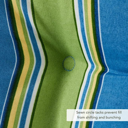 Greendale Home Fashions Belize Stripe 44'' x 22'' Outdoor High Back Chair Cushion