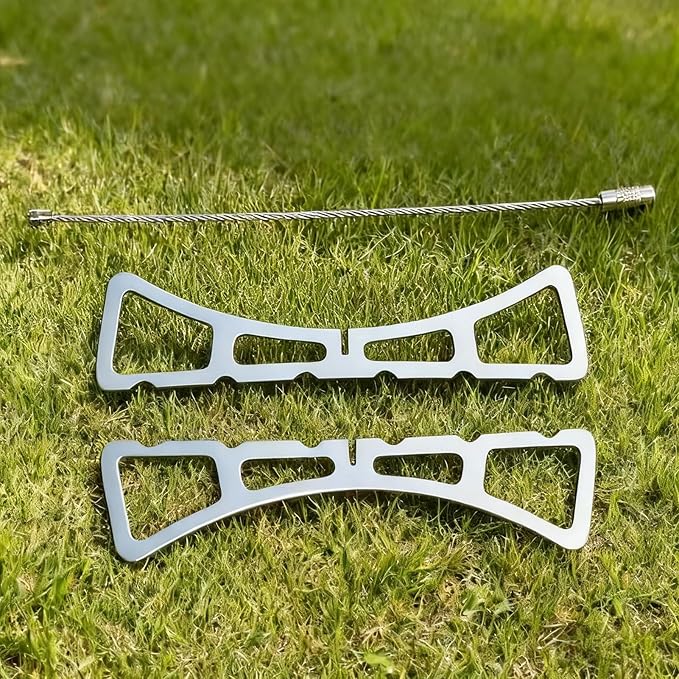 MIUPOO Outdoor Cooking Rack,Stainless Steel Baking Steaming Roasting Rack,for BBQ,Steaming,and Outdoor Cooking,Steam Rack Removable,4.85 Inches,2 Pieces.